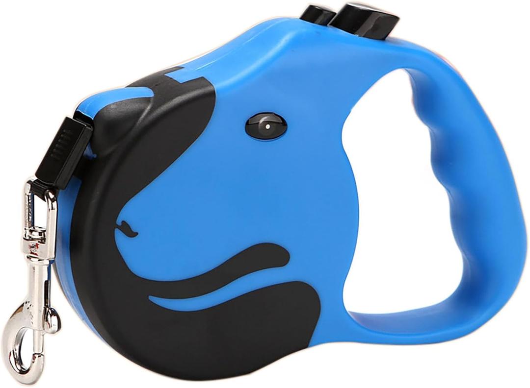 Retractable Dog Leashe, 16 Feet Blue Automatic Dog Walking Rope with Switch and Non-Slip Handle for Walk a Dog (Blue)