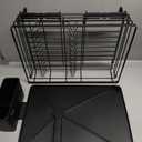 SNTD Dish Drying Rack - Extendable Dish Rack, Large Sink Drying Dish Drainer for Kitchen Counter, Stainless Steel Dish Strainer with Utensil Holder (Black)