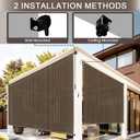 Outdoor Roller Shades for Patio, Mocha 10' W x 8' H Cordless Patio Shades Roll Up Outdoor Blinds with Splicing Design, 90% UV Protection for Porch Gazebo Pergola, 120"W x 96"H