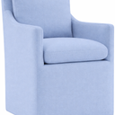 Upholstered Dining Chairs with Casters Easy Assembly Modern Accent Armchair with Rollers for Diningroom Bedroom Livingroom Reading Room