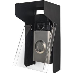 Flip Video Metal Doorbell Rain Cover Sun Shield Hood Plate, Weather Protection Cover Compatible for most doorbells