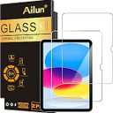 Ailun Screen Protector for iPad 11th A16 2025 [11 Inch] / 10th Generation 2022 [10.9 Inch], Tempered Glass [Face ID & Apple Pencil Compatible] Ultra Sensitive Case Friendly [2 Pack]