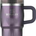 STANLEY Quencher H2.0 Tumbler with Handle and Straw 20 oz | Flowstate 3-Position Lid | Cup Holder Compatible for Travel | Insulated Stainless Steel Cup | BPA-Free | Fluted Wisteria Shine