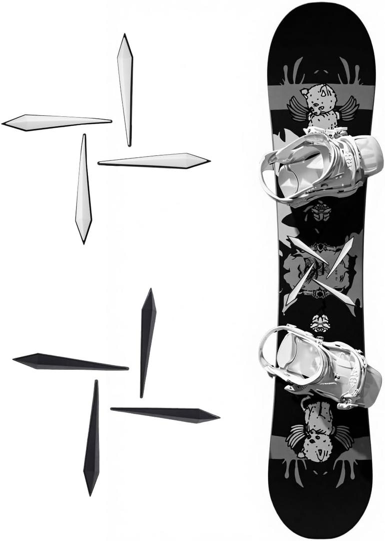 2 x Snowboard Stomp Pad 8PCS - Cool Snowboard Grip Pads for Boots - Non-Slip Snowboard Foot Pad for Traction & Control - Clear Men’s Snowboard Stomp Pad for Beginners - Stomp Pads for Snowboard