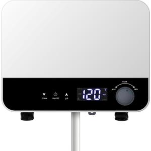 HBOKIT-Tankless water heater electric 110v tankless hot water instant portable hot water heater under sink hot water heaters for RV Kitchen