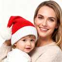 Kids Baby Knitted Santa Hat Warm Christmas Beanie Knit Hat for Unisex Toddler Newborn Infant Xmas Holiday Party Supplies Red and White