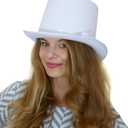 Funny Party Hats White Costume Felt Top (White)
