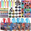 Vanblue Truck Car Party Favors Set Cars Themed Birthday Party Decorations Supplies 110Pcs Slap Bracelet DIY Sticker Gift for Boy Kids Treat Bags Stuffers Pinata Filler Classroom Rewards