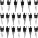 20 Pcs Wine Bottle Stopper Set Kit, Metal Cork Bottle Stoppers, Resin Wine Bottle Stoppers Molds Set Accessories, Wine Stopper for Silicone Molds Epoxy Resin, Silver