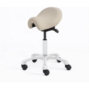 Ergonomic Saddle Stool - Adjustable Height & Tilt Saddle Stool Chair for Salon, Spa, Lash Tech, Tattoo Artist & Drafting, Beige, 12.2 inches x 15.3 inches x 21.2 inches