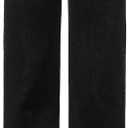 roswear Wide Leg Jeans Woman High Waist Stretchy Loose Denim Pants (Medium, Black)