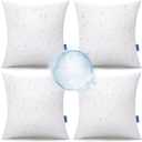 MIULEE 18x18 Outdoor Pillows,Set of 4 Throw Pillows Waterproof,Soft Support Throw Inserts Decorative Water Resistant for Patio Furniture and Garden
