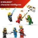 LEGO NINJAGO Ninja Character Display 15th Anniversary Building Toy for Kids, Ages 14+ - Ninja Playset W/Elemental Master of Lightning + 7 Minifigures - Gift Idea for Teen Boys & Girls - 71866