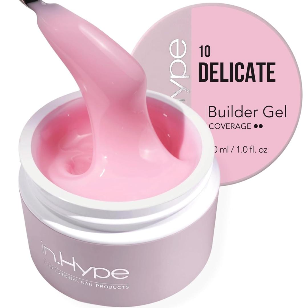 IN.HYPE UV/LED Camouflage Hard/Builder Gel for Nail Extension/Strengthening/Overlays (Delicate)