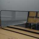 57x20 Door Hanging Full Length Mirror, Floor Stand (Height 5.7ft just Body in1.3ft) Wall Mounted Metal Frame Rectangle Dressing Mirrors for Bedroom Living Room 57 inch Black