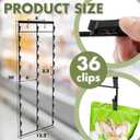 Zonon 1 Set Chip Holder Wall Mount Potato Bag Display Rack with Hooks