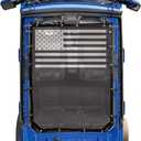 sukemichi Sunshade for Ford Bronco, Mesh Sun Shade Bikini Top Cover Bimini Top for Ford Bronco Accessories 2021 2022 2023 2024 2025 4 Door - Blocks UV, Wind, Noise, (Flag)
