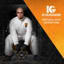 KleenGuard A40 Liquid & Particle Protection Coveralls (44304), Zipper Front, White, S (Qty 25)