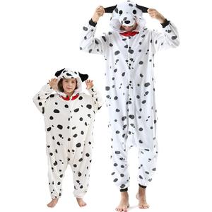 DarkCom Kids Animal Onesie,Women and Mens Cosplay Dalmatian Halloween Costume Christmas Pajamas Sleepwear, 10-12Y