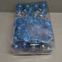 Jenaai Blue 74 Pcs Christmas Ball Ornaments Set Plastic Shatterproof Christmas Tree Decorations with Hanging Snowflakes Ribbons Artificial Poinsettia Flowers Tree Topper for Xmas Decor