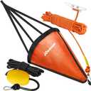 Drift Sock with Harness and Buoy Drift Anchor Kit for Fishing Boat/Kayak/Pontoon (Orange)