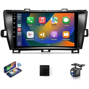 XGU Android 13 Car Radio for Toyota Prius 2010 2011 2012 2013 2014 2015 Car Play for Toyota Prius Stereo Support CarPlay/Android Auto,9" GPS WiFi Bluetooth,Backup Camera,SWC,FM,RDS,DSP (Fit J.B.L)