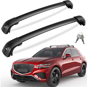 KINGGERI 300lbs Roof Rack Cross Bars - Compatible with Genesis GV70 2022-2026 with Flush Side Rails, Lockable Heavy Duty Aluminum Roof Rails Crossbars Luggage Cargo SUV Accessories