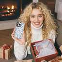 for iPhone 16 Pro Case, Vintage Botanical Pattern with Blue Flowers, Military-Grade Drop Protection, Vintage Soft Slim TPU Protective Cover with Camera Lens Protection for Women & Girls