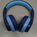 iClever BTH12 Kids Bluetooth Headphones,Colorful LED Lights Kids Headphones Wireless,74/85dBA Safe Volume,85H Playtime,Fast Charging,Bluetooth 5.2,Over Ear,Built-in Mic for iPad/Tablet/Airplane,Blue