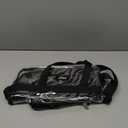 MAY TREE Clear Bag for Stadium Events 12612 Clear Tote Lunch Bag with Reinforced Straps for Work and Sporting Events, Black