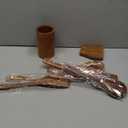 9 Piece Natural Teak Wooden Kitchen Utensil Set with Spoon Rest - Comfort Grip Cooking Spoons and Utensils Holder