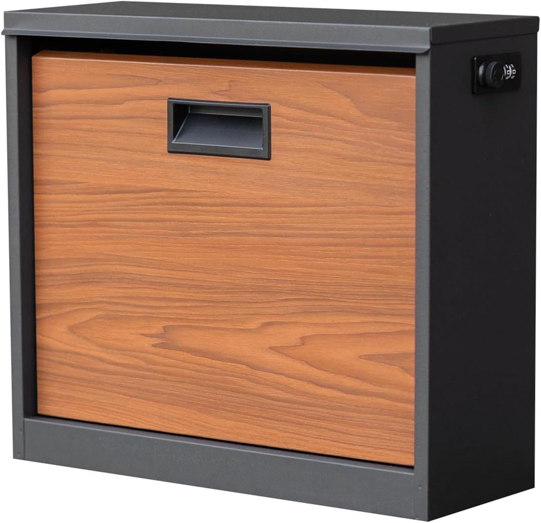 Wall Mount Mailbox for House Outside, Large Capacity Mailboxes, Outside Package Delivery Box for Home, Office, School to Collect Package and Mail, Small