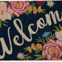 DII Natural Coir Doormat Outdoor Welcome Mat, 17x29, Roses