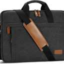 ESTARER Laptop Bag 17-17.3 Inch, Protactive Computer Bag Men, Water-resistant Canvas Laptop Case Slim Laptop Sleeve Fits Dell XPS/HP Pavilion/Ideapad/Acer/HP Omen/LG Gram, Dark Grey