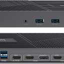 WAVLINK DisplayLink Docking Station Triple Monitor 4K@60Hz for 3 Monitors, 100W Charging for Thunderbolt 4/3, USB C M1 M2 M3 M4 Mac/Windows/Chrome - 3 HDMI, 2 DP, 6 USB Ports, 160W Power, LAN, Audio (Jet Black)