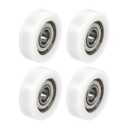 uxcell 608ZZ Ball Bearing Guide Pulley Roller Round Wheel 8x30x10mm Double Metal Shielded (GCr15) Chrome Steel Bearings 4pcs