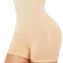 ZENUTA Shapewear Tummy Control Shorts, High Waisted Boy Shorts Underwear For Women Compression Underwear Womens Body Shaper (High Waist-Nude, 3XL), Set of 2