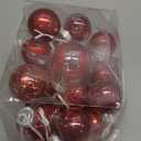 XmasExp 32ct Christmas Ball Ornaments Set -Red Clear Plastic Shatterproof Xmas Tree Ball Decorations Hanging Baubles for Holiday Decor (Various Size)