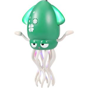 Dancing Octopus Baby Toy - Electric Crawling Squid Toddler Toys, Rechargeable Tummy Time Toy with Lights & Music, Interactive Learning Boys Girls Birthday Gifts (Green)