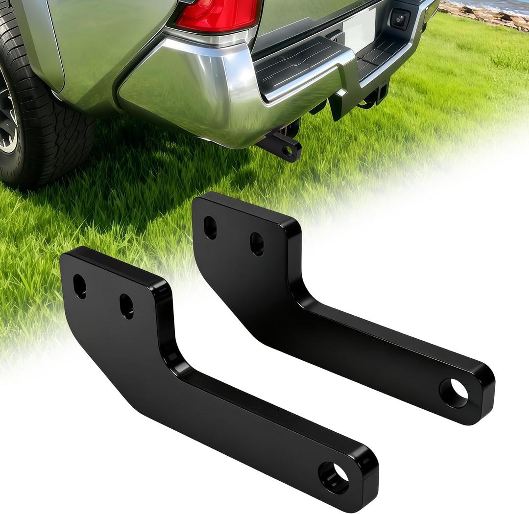 Rear Tow Hooks Kit, Rear Recovery Points for 2024 2025 Toyota Tacoma | 2PCS Steel Construction Recovery Points Hooks, Black Tow Hook