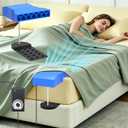 Under Sheet Bed Cooling System with Adjustable Fan Speed, Night Sweat Relief Cooling Fan for Bedroom, Fits All Mattress Heights, Easy Installation (Blue)