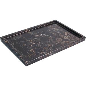 100% Natural Marble Serving Tray Luxury Calaccata Viola Marble Storage Tray for Home Decor Stone Tray for Bathroom/Kitchen/Vanity/Dresser,Plate Holder for Tissues, Candles, Towel