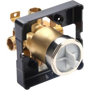 R10000-UNBX Tub and Shower Valve Body for Shower Faucet, Works with Single-Function or Dual-Functions Shower Valve Trim Kits, Brass Construction