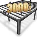 MAF 14 Inch Full Size Metal Platform Bed Frame with Round Corner Legs, 3000 LBS Heavy Duty Steel Slats Support, Noise Free, No Box Spring Needed, Easy Assembly