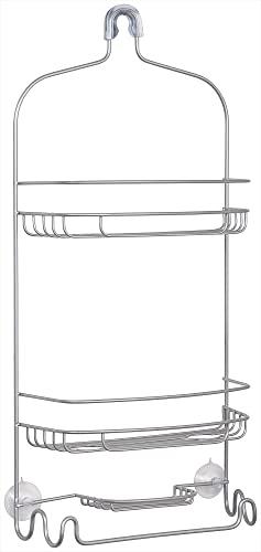 2 Pack Zenna Home 2 Tier Over The Shower Caddy Silver 2pcs