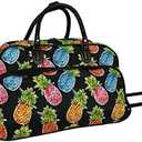 World Traveler Floral Prints 21-inch Carry-on Rolling Duffel Bag (Navy Vines Floral)
