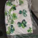 Horaldaily St. Patrick's Day Rectangular Tablecloth 6084 Inch, Shamrock Irish Clover Luck Washable Table Cover for Party Picnic Dinner Decor (Green)