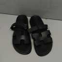 Steve Madden Women's Mayven Slide Sandal (8, Black Leather)