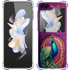 Galaxy Z Flip 5 Case,Green Peacock Mandala Drop Protection Shockproof Case TPU Full Body Protective Scratch-Resistant Cover for Samsung Galaxy Z Flip 5 Galaxy Z Flip 5 Case,Green Peacock Mandala Drop Protection Shockproof Case TPU Full Body Protective Scratch-Resistant Cover for Samsung Galaxy Z Flip 5