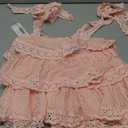 Petal & Pup Women's Tanya Lace Top (Medium, Light Pink)